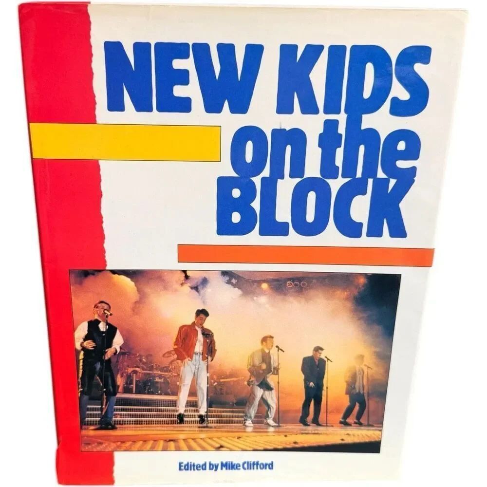 Vintage New Kids on the Block 1990 Hardback Collectors Book with Dust Jacket